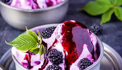 Blackberry Lemon Ice Cream